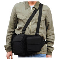 Newswear Mens Foul Weather Chestvest, Waterproof Digital SLR Camera &amp; Lens Carry System for 3 SLRs &amp; Accessories, Black. image