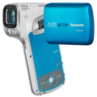 Panasonic HX-WA10 16MP HD Waterproof Dual Camcorder, Full HD 1920 x 1080 Video, 1/2.3 inch CMOS Sensor, Blue