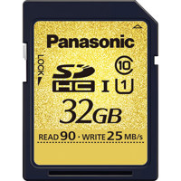 Panasonic UHS-1 Class 10 32GB SDHC Memory Card, 90MB/s Transfer Speed