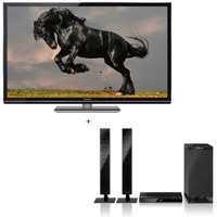 Panasonic Smart VIERA 50" Class GT50 Series Full HD 3D Plasma HDTV - Bundle - with Panasonic SC-HTB350 2.1-Channel Home Theater System