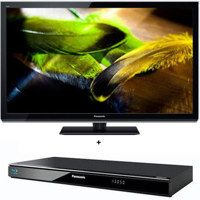 Panasonic Smart Viera 50" Class UT50 Series Full HD 3D Plasma HDTV - Bundle - with Panasonic DMP-BDT220 Smart Network 3D Blu-Ray Disc Player