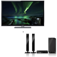 Panasonic Smart VIERA TC-P65VT50 65" Class VT50 Series Full HD 3D Plasma HDTV, THX 3D Certified Display, 2500 FFD - Bundle - with Panasonic SC-HTB350 2.1-C