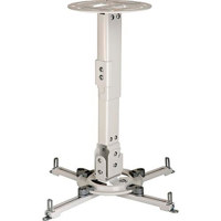 Peerless PPA Universal Ceiling Projector Mount with Adjustable Extension for Multimedia Projectors Up to 50 lbs, White