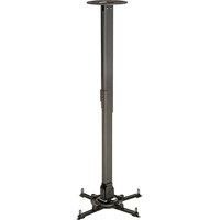 Peerless PPC Universal Ceiling Projector Mount with Adjustable Extension for Projectors Weighing Up to 50 lbs, Black