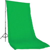 Photoflex Solid Color Series, 10' x 12' Dyed Muslin Background, Solid Chroma Green Color.