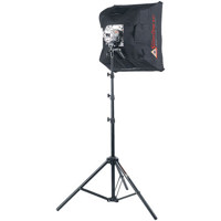 Photoflex Light Weight 7.7' Lightstand with 5/8" Mounting Stud, 4 Sections with 3 Risers, Black Anodized.