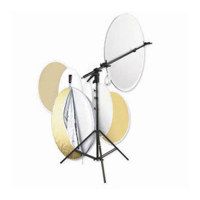 Photoflex 22" Multi Disc Kit, with 22" 5-in-1 Multi Disc Portable Reflector, Compact Holder and LightStand