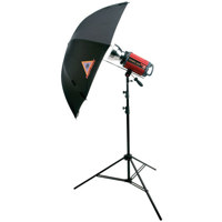 Photoflex StarFlash 300 Mercury Umbrella Kit with One StarFlash 300ws Monolight, 45" Silver Umbrella, 6" Reflector & FlashFire Sender/Receiver Kit