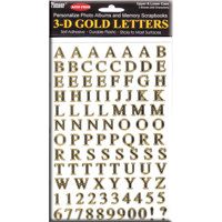Pioneer Self-Adhesive 3-D Gold Letters for Scrapbooks.