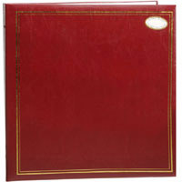 MBI Library Collection 3 Ring Photo Album with Solid Color Cover with Gold Trim, Holds 400 4" x 6" Photos, 5 Per Page, 3 Horizontal and 2 Vertical image