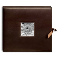 Pioneer 3-Ring Sewn Frame 12x12 Scrapbook Box, Color: Brown