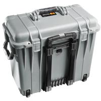 Pelican 1440 Toploader Watertight Hard Case with Foam Insert & Wheels - Silver