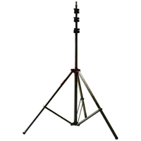 Photogenic 8' Air Cushioned, Heavy Duty Lightstand with 5/8" Mounting Stud, 4 Section with 3 Risers, Chrome. (TALS8)
