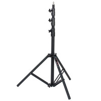 Photogenic 8' Air-Cushioned Heavy Duty Aluminum 4-Section Lightstand, Black Anodized Finish image