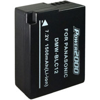 Power2000 DMW-BLC12 Replacement Lithium Ion Battery 7.2v 1500 mAh for Panasonic Digital Cameras image