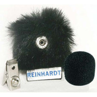 Reinhardt KR-LAP Black Fur Windsock with Velcro, for Lavalier Tie-clip Style Microphones.
