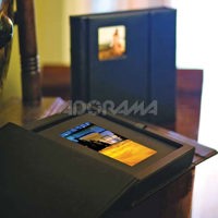 Renaissance Albums The Box, Large Mount Box, Holds 12-15 Mounts, Black The Book PU