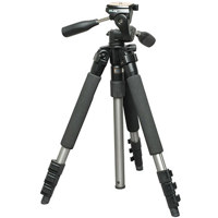 Slik Able 340DX A.M.T 4 Section Titanium Tripod with 3-way Quick Release Pan Tilt Head, Max. Height 58", Supports 8.8 Lbs.