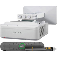 Sony VPL-SW535 Widescreen Ultra Short Throw Projector with Luidia eBeam Edge Package, 3000 Lumens, WXGA 1280 x 800 Resolution, Digital/HD Ready