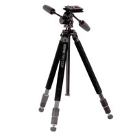 Sunpak Pro 523P Carbon Fiber Tripod with 3-Way Photo Video Panhead Quick Release, Supports 6 1 lbs 