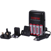 Sunpak 4 AA Ni-MH Batteries - 2650mAh with 2 Hour 110/220 Volt Charger