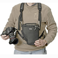 Think Tank Digital Holster Chest Harness Holds all Digital Holsters Directly on Your Chest.