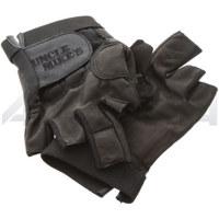 Uncle Mike's Black Leather Open Finger Shooting Gloves, One Pair Large. image