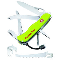Victorinox Swiss Army 111mm/4.37in Rescue Tool Pocket Knife, Fluorescent Yellow