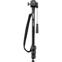 Velbon UP-400DX 4 Section Matte Black Aluminum Monopod with 2-Way Pan Head &amp; Quick-Release. image