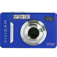 Vivitar Vivicam 5024 5.1MP Digital Camera, 8x Digital Zoom, 2.4" Screen, SD Card - Blue