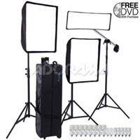 Westcott 3-Light Window Light Kit Plus with Two TD5 & One TD3 Units, Softboxes, Lightstands, Fluorescent Lamps & Travel Case