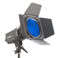 Westcott 4 Leaf Barndoor, Honeycomb Grid &amp; 4 Piece Gel Set, for the Strobelite Monolights image