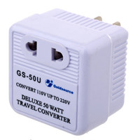 Adorama AC Converter 50W, Allows 220 Volt Appliances to be Used with 120 Volt Electrical Outlets, has Flat Male Outlet Pins. image