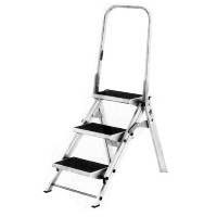 York Little Jumbo 3 Step Heavy Duty Ladder with 24&quot; Fold Down Rail image
