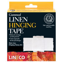 Adorama Archival Gummed White Linen Tape, 1" x 10 Yard Roll.