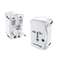 Franzus, Travel Smart, Universal All in One AC Plug Adapter with Surge Protection. image