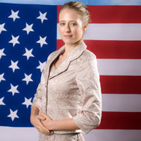 Adorama Belle Drape Scenic Series, 24' x 10' Painted Muslin Background, Style #901. Color: American Flag. This Flag measures 24' wide and 10' top to bottom
