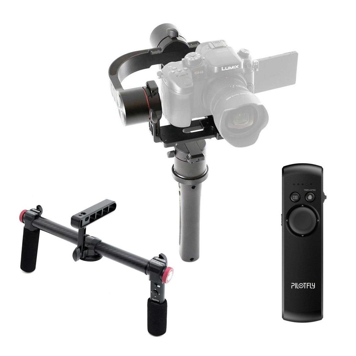 Pilotfly H2 3-Axis Handheld Gimbal Stabilizer W/Pilotfly 2-Hand Holder/RM-Remote