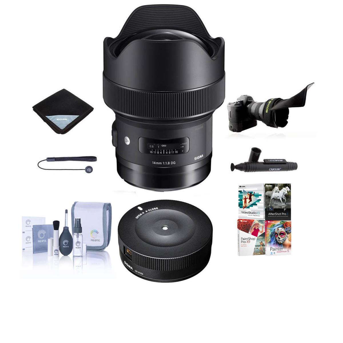

Sigma 14mm f/1.8 DG HSM ART Lens for Nikon F with Free PC Software & Acc Kit