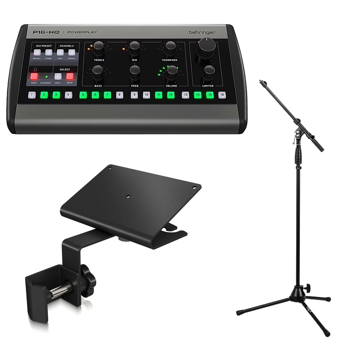 Behringer Powerplay 16 P16-M 16-Channel Digital Personal Mixer With Mounting Bra