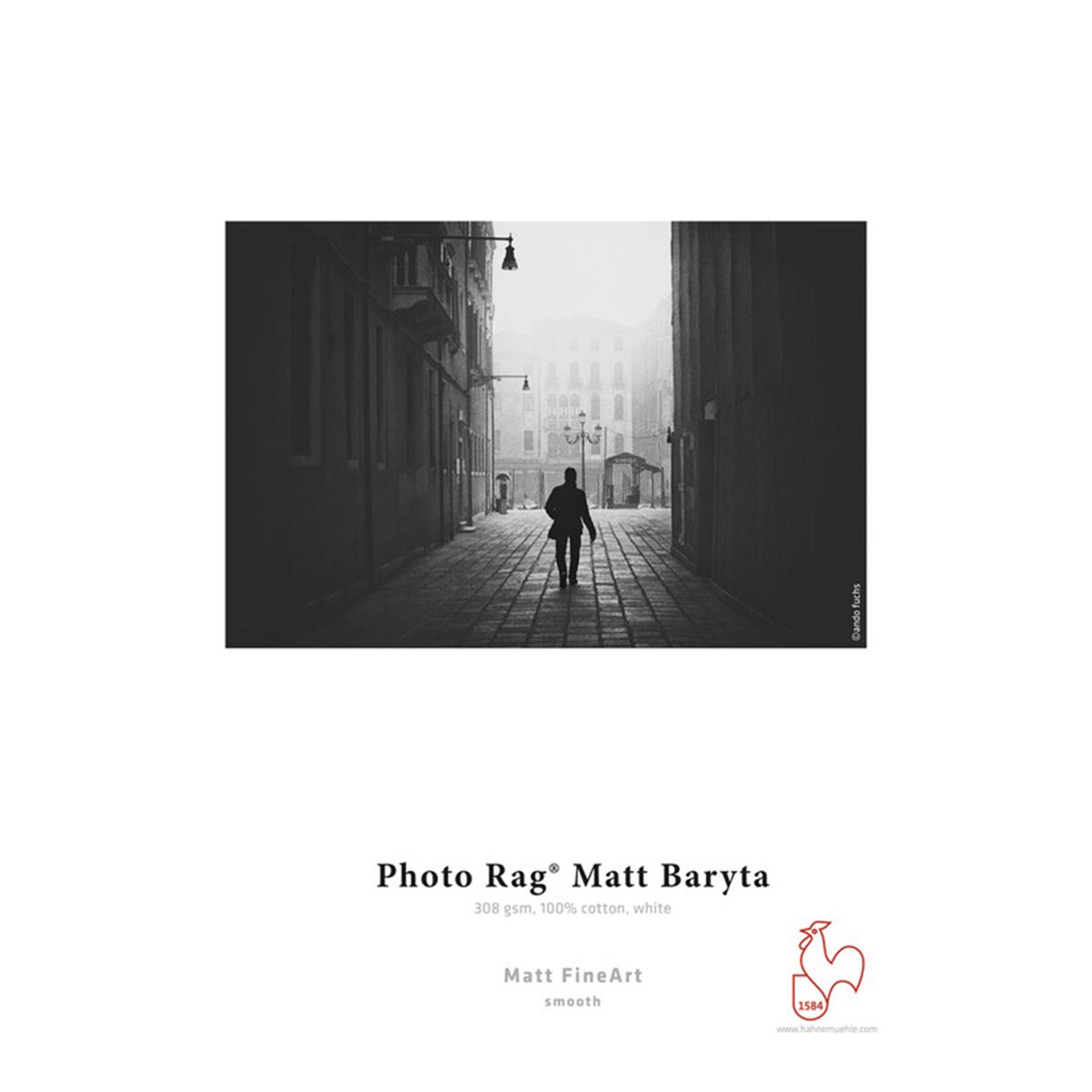 Hahnemuhle Photo Rag Matt Baryta FineArt Inkjet Paper, 308gsm, 25 Sheets