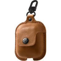 

Twelve South AirSnap Leather Road Case for AirPods, Cognac