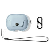 

Twelve South AirSnap Pro Leather Case for AirPods Pro, Slate Blue