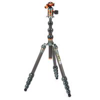 

3 Legged Thing Legends Bucky 5-Section Carbon Fiber Travel Tripod System with AirHed Vu Ball Head, Gray