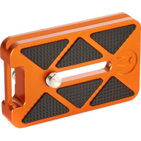 

3 Legged Thing QR7-EQ Quick Release Plate with Strap Slot for Arca-Type Clamps, Orange Anodized