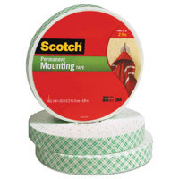 

3M Scotch Foam Mounting Double-Sided Tape, 3/4"x350", White