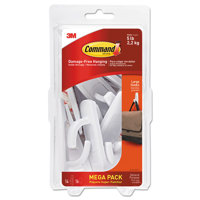 

3M Command General Purpose Hooks, 5lb Capacity, Large, White (14 Hooks and 16 Strips)