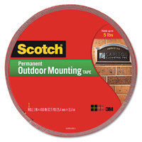 

3M Scotch Exterior Weather-Resistant Double-Sided Tape, 1x450", Gray