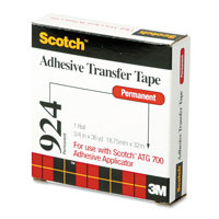

3M Scotch ATG Adhesive Transfer Tape 924, 3/4"x36yds