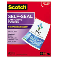 

3M Scotch Self-Sealing Laminating Pouches, 9.5 Mil, 8.5"x11", 25 Pack